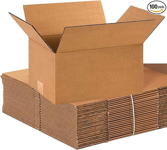 BOX USA Shipping Boxes Small 12"L x 9"W x 6"H, 100-Pack | Corrugated Cardboard Box for Packing, Moving and Storage