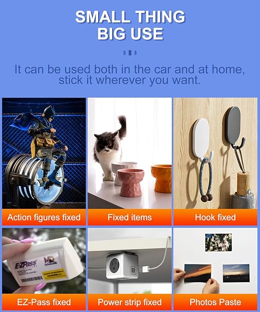 48 Pcs Round Double Sided Sticky Pads Heavy Duty, Made of 3M VHB, Extreme Mounting Foam Tape, Strong Adhesive Tape Squares Waterproof Heat Resistant, Car Home Outdoor Use, 1.18 Inch