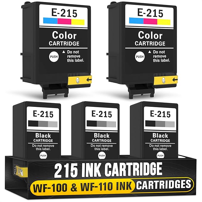 5-Pack Compatible Ink Cartridges – Includes 3 Black and 2 Tri-Color | Easy-to-Install Replacements for Inkjet Printers | Reliable Printing Performance, Vivid Colors, Sharp Tex