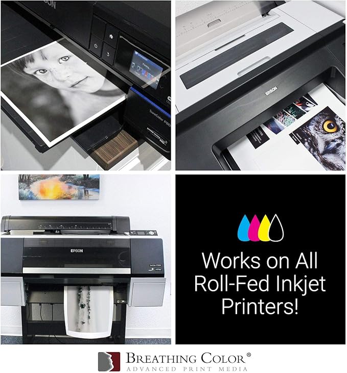 Vibrance Matte Photo Printer Paper 12 mil 230 gsm Matte Finish Premium Photo Paper Roll on 3in Core 10 inches x 100 ft Works with Most Inkjet Printer Professional Makes and Models Like Epson Canon HP