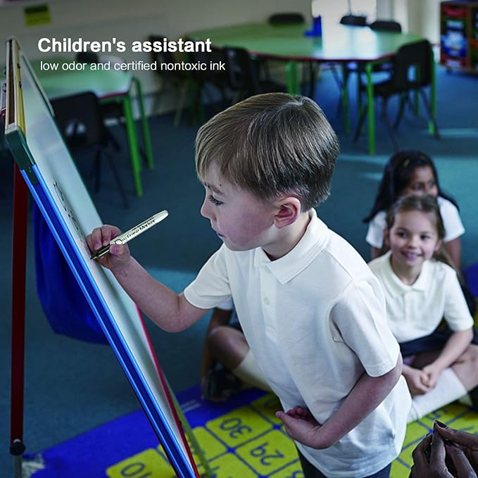 Volcanics Black Dry Erase Markers Bulk Pack of 60 Low Odor Fine Tip Whiteboard Pens for Whiteboard Dry Erase Calendar