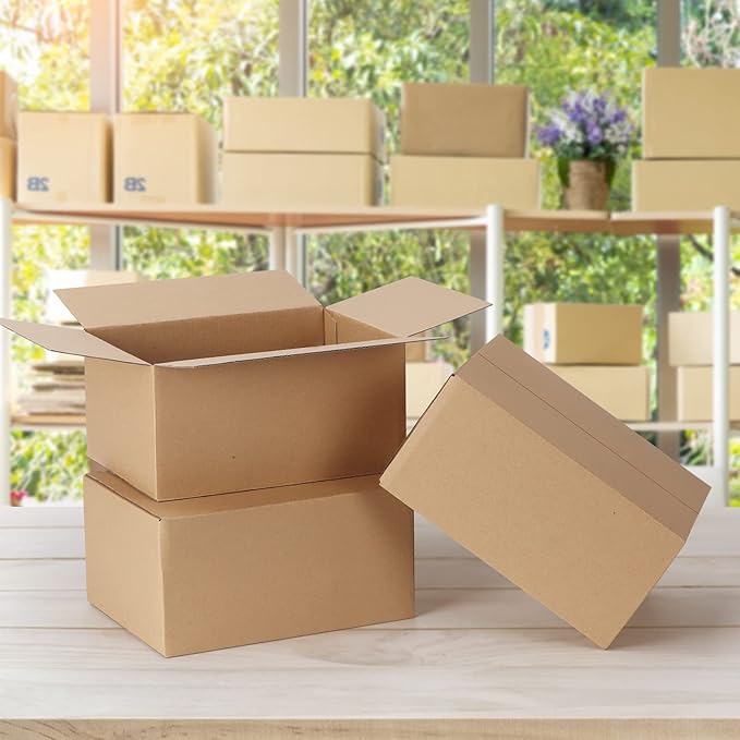 CRUGLA 40 Packs Shipping Boxes 8x6x4, Cardboard Boxes for Small Business, Corrugated Mailing Box Bulk for Packaging