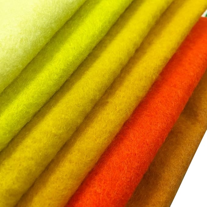 flic-flac 42pcs1.4mm Thick Soft Felt Fabric Sheet Assorted Color Felt Pack DIY Craft Sewing Squares Nonwoven Patchwork (20cm * 30cm)