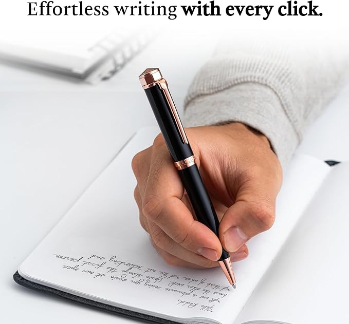 Ellington Pens Luxury Ballpoint Pen – Premium Quality, Smooth Writing Experience, Elegant Design, Includes 2 Ink Refills (Black & Blue) – Ideal for Professionals and Gift Giving