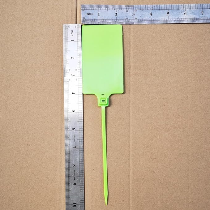 Plastic Seals Shipping Tags Logistics Use Big Sign Tie Large Label Tie, 255mm Total Length, Package of 100pcs (Fluorescent green)