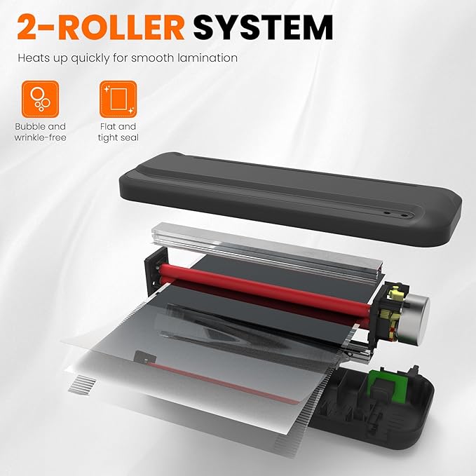 CAREGY 9-Inch Thermal Laminator Machine for Documents and Photos, Easy to Use for Office, School, Business and Home- Black