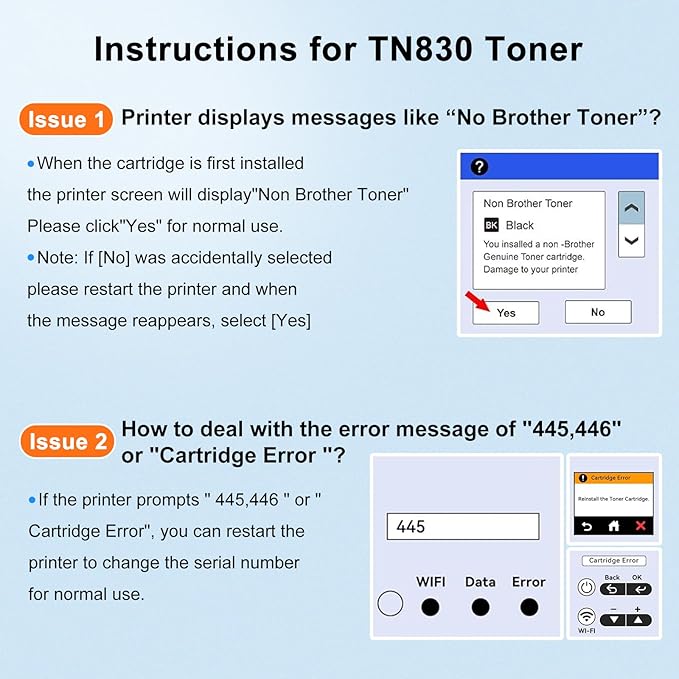 TN830XL Toner Cartridge Replacement for Brother TN830XL TN830 TN 830 Black Toner Compatible with Brother DCP-L2640DW HL-L2460DW HL-L2480DW HL-L2400D HL-L2405W MFC-L2820DW Printer 4 Pack(High Yield)