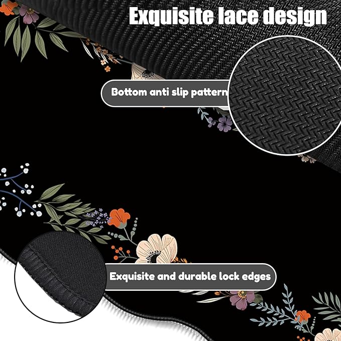 Galdas Gaming Mouse Pad XXL XL Large Long Extended Big Mousepad Non-Slip Rubber Keyboard Mouse Pad with Stitched Edges for Laptop Home Office (35.43x15.75x0.08 Inch)