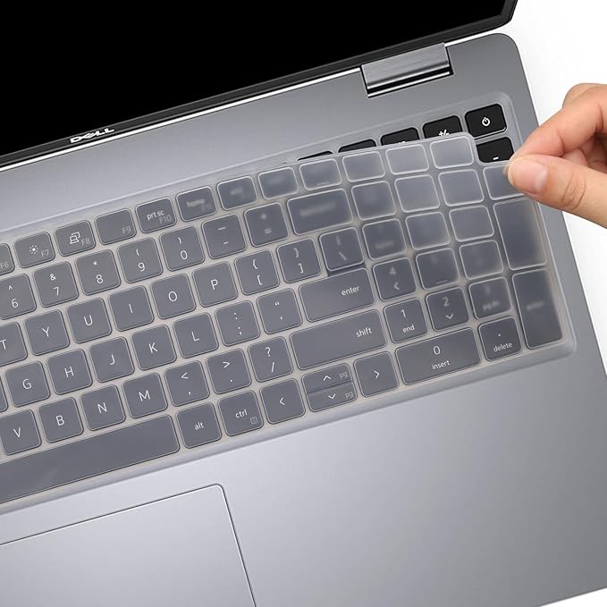 Keyboard Cover for Dell Latitude 3540 3550 5520 55215530 5531 5540 5550 & Precision 3590 3591 3580 3581 3560 3570 3561 3571 Laptop, Dell Latitude 15.6 inch 2025 2024 2023 2022 Keyboard Skin-Clear
