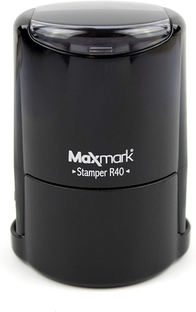 Round Notary Stamp for State of Connecticut- Self Inking Stamp - Top Brand Unit with Bottom Locking Cover for Longer Lasting Stamp - 5 Year Warranty