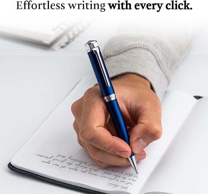 Ellington Pens Luxury Ballpoint Pen – Premium Quality, Smooth Writing Experience, Elegant Design, Includes 2 Ink Refills (Black & Blue) – Ideal for Professionals and Gift Giving