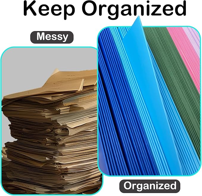 BIBRADAA® 50 Packs Blue Folders with Pockets,File Folder with Pockets Fit Letter Size Paper,File Folders Letter Size,Durable Paper Folders for School, Office, Business.(50, Light Blue)