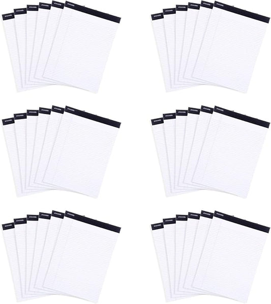 Mintra Office Legal Pads, ((xBasic, 8.5in x 11in, Narrow (White), 36pk (6-6pks))