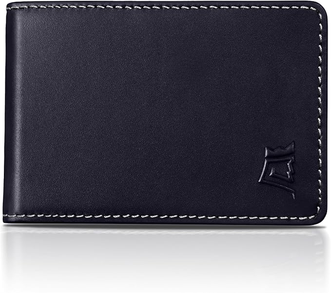 Kings Loot Wallet for Men | Minimalist Slim RFID Blocking Leather Design with Cash Pocket & Card Pull Strap | Holds 1-15 Cards | Stylish & Durable Wallets (Sapphire)