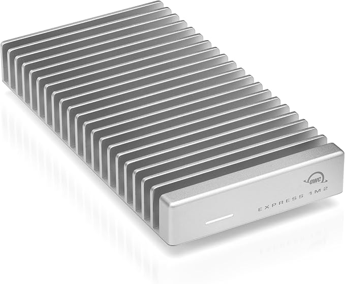 OWC 4TB Express 1M2 40Gb/s Portable NVMe SSD USB4 (Thunderbolt Compatible/USB-C) Ultra Fast External SSD Drive with Aluminum Heat Sink Enclosure