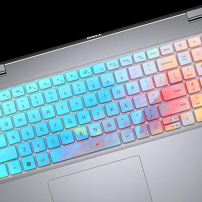 Cute Keyboard Cover for Dell Latitude 3550 5550 5540 5520 5521 3540 5531 5530 15.6" Laptop, Dell Precision 3591 3590 3581 3580 3571 3570 3560 3561 15.6" US Laptop Keyboard Skin -Stylish Colorful