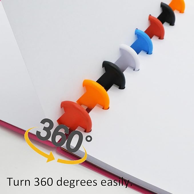 100pcs Discbound Notebook Discs DIY Planner Accessoriesfits for Tul,Levenger,Arc,Happy Planner,Talia(Solid Mixed,1.5inch/38mm)