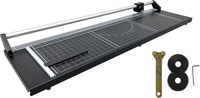 TECHTONGDA Paper Trimmer 36" Cut Length 8-10 Sheets Capacity, Professional Rotary Photo Paper Cutter and Trimmer with Angle Line and 2 Spare Blades for Offices, Schools and Crafts
