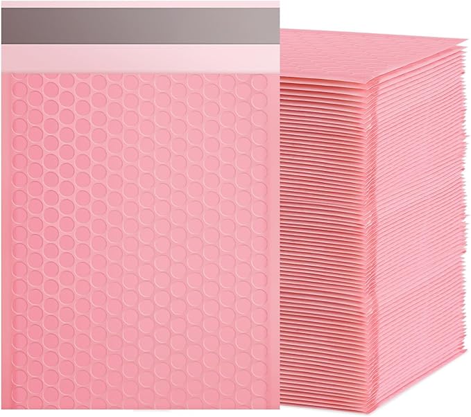 packbabol Bubble Mailers, 6x9 Inch Padded Bubble Mailers Pack of 100 Bubble Envelopes Opaque Self Seal Adhesive Waterproof Bags for Shipping and Packaging (Pink, 6x9-100)