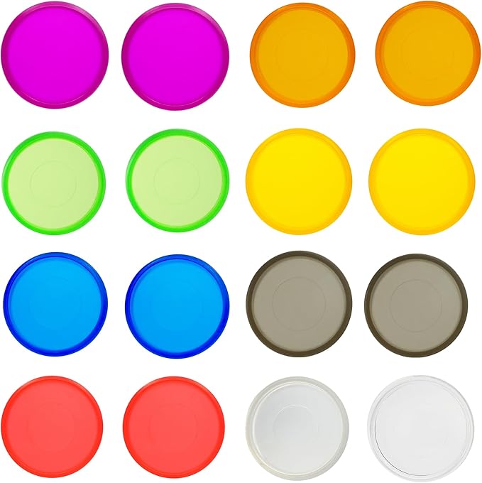 100pcs Discbound Notebook Discs DIY Planner Accessories fits for Tul,Levenger,Arc,Happy Planner,Talia(Transparent Mixed,1.1inch/28mm)