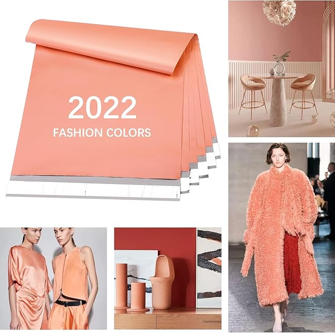 Metronic Poly Mailers 14.5x19 1000 Pcs, Medium Size Shipping Bags for Clothes, Large Poly Mailer Bags Bulk, Shipping Envelopes, Mailing Bags for Small Business, Strong Adhensive Poly Bags, Peach Pink
