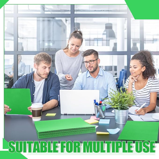 Zhanmai 15 Packs 8.5'' x 11'' Pressboard Report Covers, Metal Prong Fastener with Compressor, Letter Size 3'' Capacity Presentation Report Folder to Neatly Bind Reports, Proposals, Documents(Green)