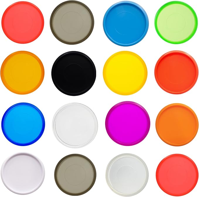 100pcs Discbound Notebook Discs DIY Planner Accessories fits for Tul,Levenger,Arc,Happy Planner,Talia(Solid & Clear Mixed,0.94inch/24mm)