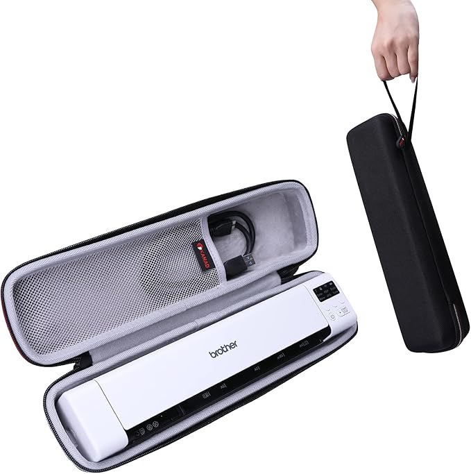 XANAD Hard Case for Brother DS-640 / DS-940DW/DS-740D / DS-720D/Doxie Go SE Duplex Compact Mobile Document Scanner(Light Gray)