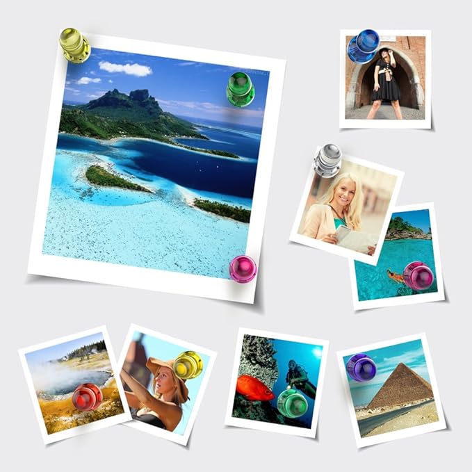 Push Pin Magnets - Tiergrade 60 Pack 7 Assorted Color Strong, Office, Use at Kitchen Home and School Classroom, for Refrigerator Dry Erase Board and Whiteboard.