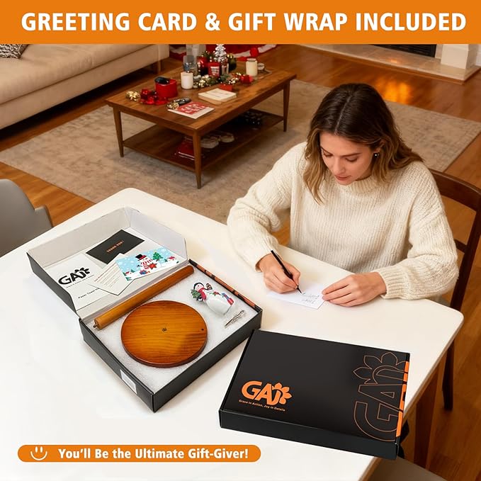 GAJ Christmas Decorations Paper Towel Holder Countertop, 3D Snowman Kitchen Counter Decor, Cute Resin Wooden Stand for Bathroom & Home Indoor Table, Winter Xmas Gift for Women, Housewarming Gifts