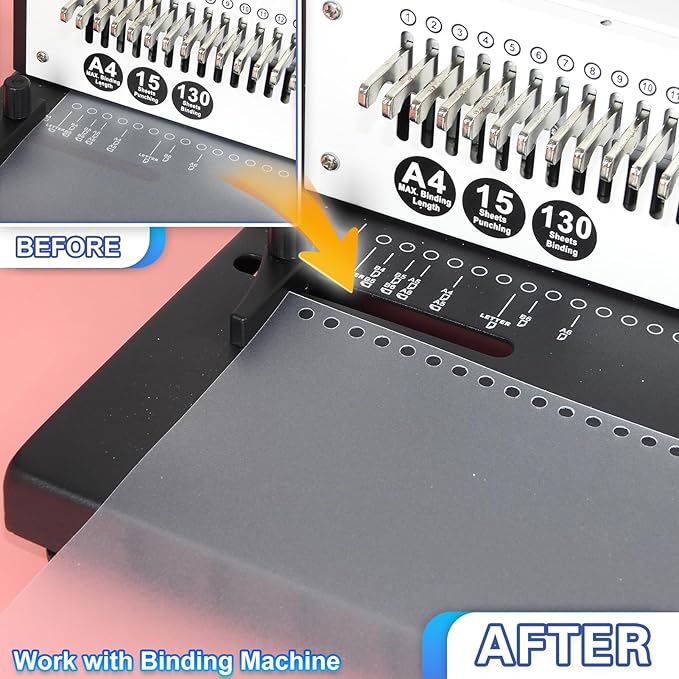 Rayson Frosted Binding Covers - 10 mil Polypropylene (PP) Matte Finish, 8.5" × 11", Durable Un-Punched Plastic Binding Covers, 50/Pack (PP2550MT)