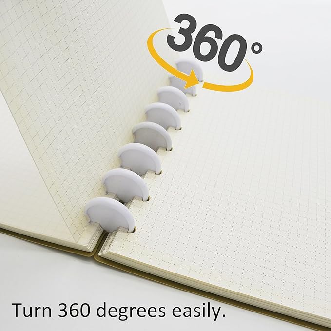 100pcs Discbound Notebook Discs DIY Planner Accessories fits for Tul,Levenger,Arc,Happy Planner,Talia(White,0.94inch/24mm)