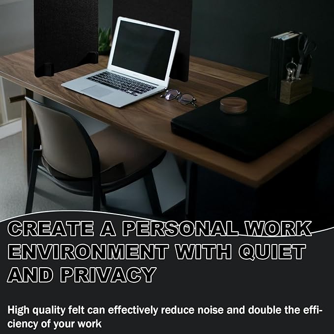 9 Pack Desk Divider-24 x 24" Acoustic Desk Dividers for Students-Durable Felt Desk Privacy Panel Set-Freestanding Desk Divider with Noise-reducing Design with 4 Support Feet for Office or Home Use