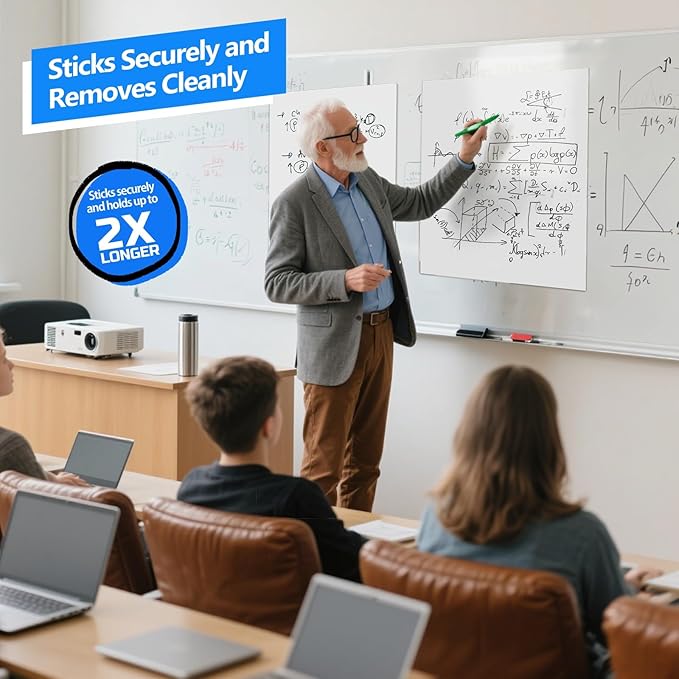 Nortix Flip Chart Paper, Sticky Easel Pads, Chart Paper for Teachers,Super Adhesive & Bleed-Resistant, Large Self-Stick Easel Paper for Classroom/Office, 20 x 23 inch, 30 Sheets/Pad, 3 Pads