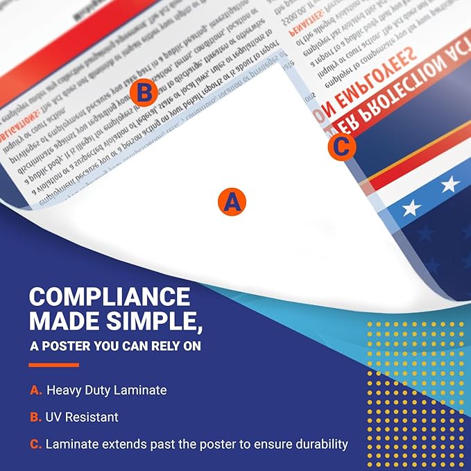 2025 Nevada State and Federal Labor Law Poster - OSHA Workplace Compliant - Mandatory Regulations Posting for Employees - All-in-One Required Compliance Posting 16" x 40" - Laminated