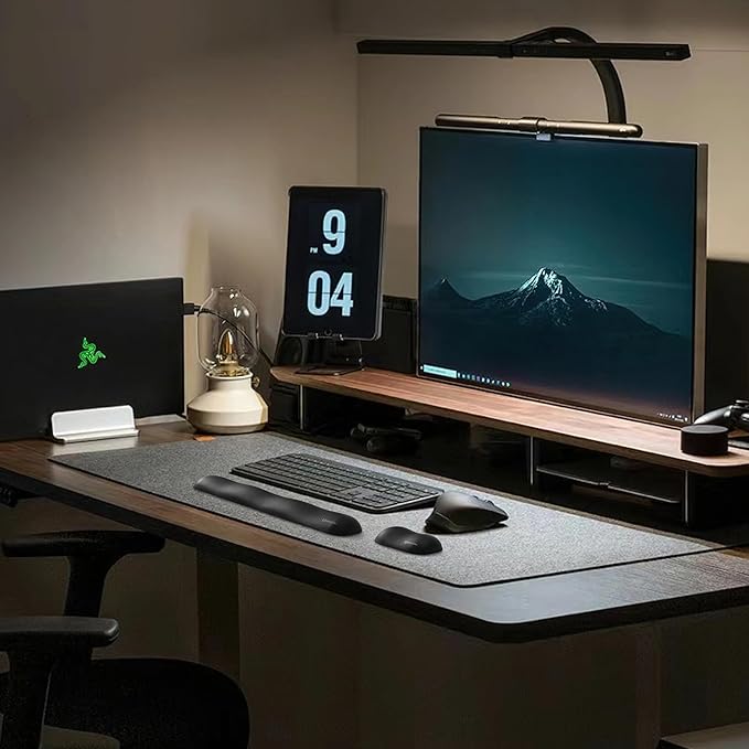 UnivoColors Design-Wave Keyboard Wrist Rest, Artificial Sheepskin+Memory Foam+Ergonomic+Anti-Slip Gel, Resilience Support During Work and Gaming,Keyboard Accessory,White