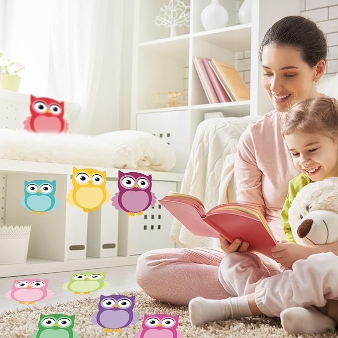 12 Pieces Owl Sticky Note Adhesive Cute Memo Notes Self-Stick Owl Note Pads for Reminders, Study, Work, Office, School and Home, 12 Styles