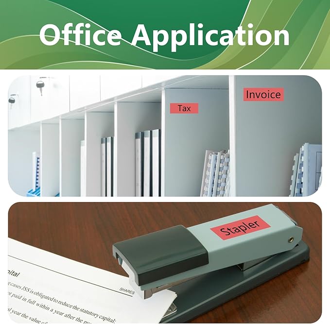 TZe-421 TZe 9mm Red TZ Tape Compatible with Brother PTouch TZ-421 TZe421 TZ421 Label Tape 9mm 0.35 Laminated Black on Red Label Maker Tape for PT D210 D200 H110 1880, 3-Pack