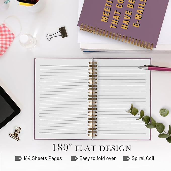 Meetings That Could Have Been Emails Spiral Notebook, Meeting Notebook Journal, Meeting Notes Lined Journal College Ruled Notebook, Funny Office Hardcover Notebook for Coworker Colleague 5.5x8.3