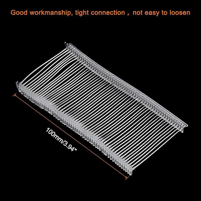 MECCANIXITY Standard Tagging Fasteners,Plastic Regular,Standard Label Gun Price Tagging Barbs for Garment Price Tag Label Tagging Barbs 40mm/1.57 Inch,Pack of 1000 Transparent