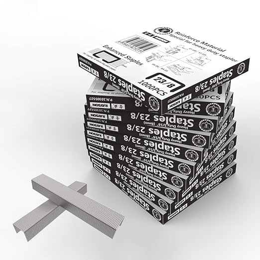 Rayson 23/8 Heavy Duty Staples, Enhanced 5/16" Leg Length, 1/2“ Width, Staples 40 Sheets, 10 Boxes of 1000 Staples (Total: 10,000 Staples)