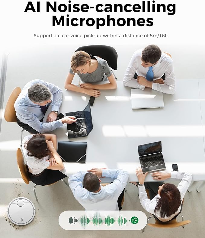 WYRESTORM 4K Webcam with AI Tracking, 120° FOV Wide Angle, Auto Framing, 90fps, 8X Digital Zoom, Dual AI Noise-canceling Mics, Video Conference Room Camera, Zoom Certified, Works for Microsoft Teams