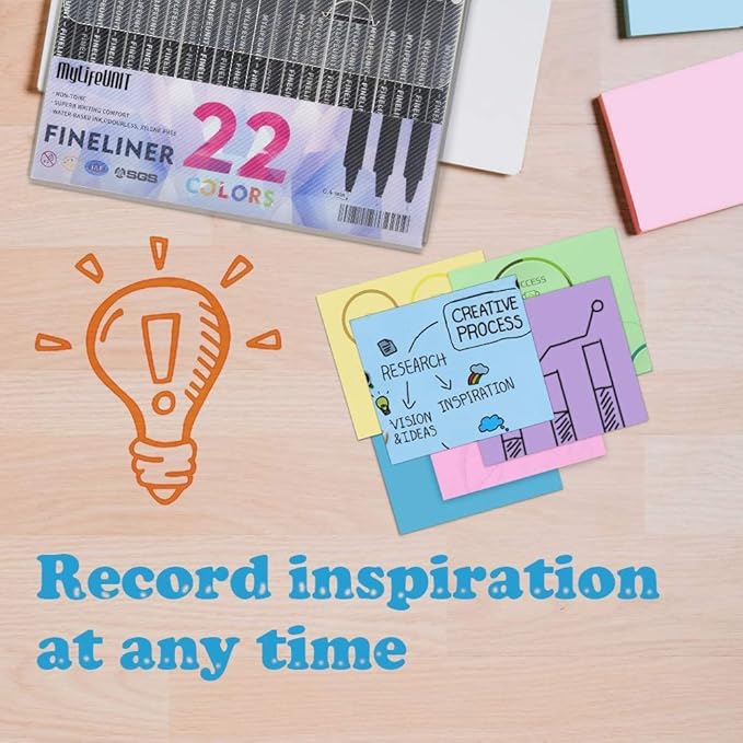 MyLifeUNIT Sticky Notes 3x3, Bulk Pack 108 Note Pads 10800 Sheets for Daily Reminder, Self-Stick Notes with 6 Assorted Colors for Office School Home Notebook Supplies