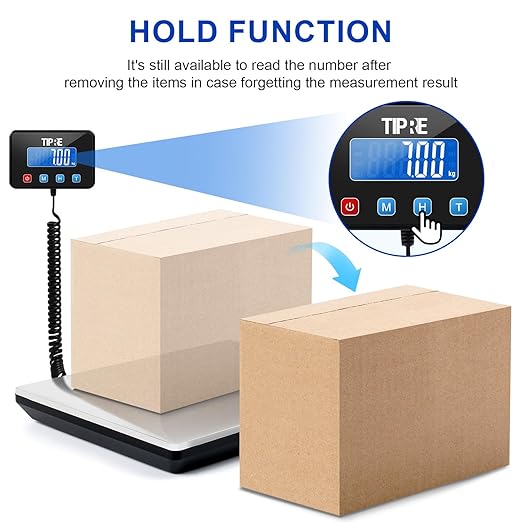 Digital Shipping Postal Scale 660lb/1oz Accuracy! Heavy Duty Postage Scale Extra-Large Capacity Stainless Industrial Scale for Small Business, Warehouse, Home, Battery&Charging Cable Included