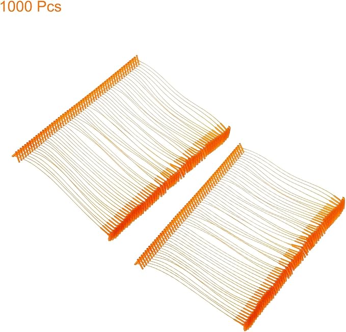 MECCANIXITY Standard Tagging Fasteners,Plastic Regular,Standard Label Gun Price Tagging Barbs for Garment Price Tag Label Tagging Barbs 75mm/3 Inch,Pack of 1000 Orange