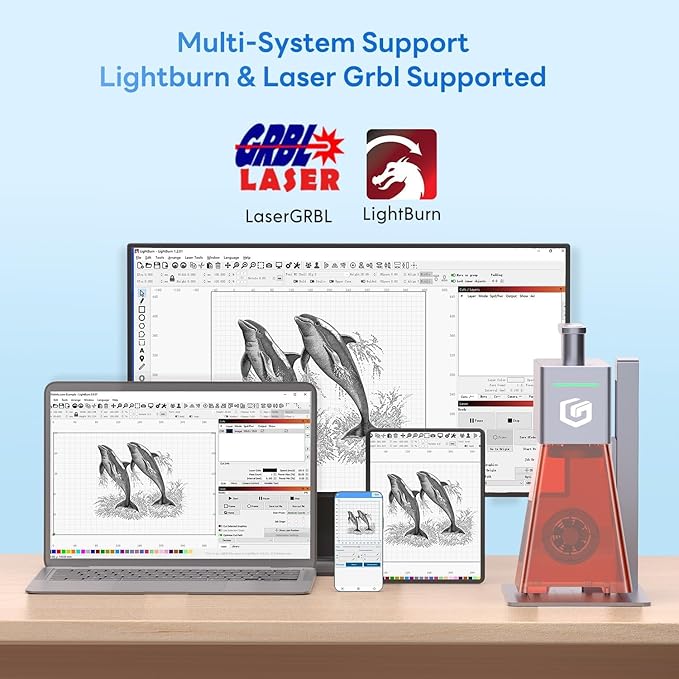 Longer Nano Pro Portable 12w Laser Engraver, 12000mW Output Laser Cutter Machine, DIY Engraver Tool for Wood, Acrylic, Leather, Cloth, Metal, Ceramics,5000mm/s High-Speed