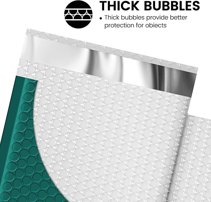Fuxury Bubble Mailers 6x10" 100 Pack Opaque Bubble Mailer Usable Size 6x9" Padded Envelopes for Gifts Mailing Envelopes Bubble Padded Cushion Mailers Small Business#0 Forest Green