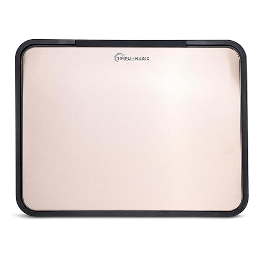 Simpli-Magic 13.2 Gallon (50L) Step Trash Can – Kitchen Garbage Can with Slow-Close Lid – Odor Control, Hands-Free, Easy to Clean, Brushed Stainless Steel (Rose Gold)