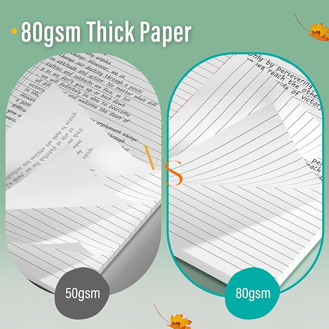 2 Pcs Legal Pads 8.5 x 11 Note Pads 8.5 x 11 Inch Notepad 60 Sheets Writing Pads Wide Ruled Lined Paper Pads White Paper Note Pads 8.5 x 11 with 30 Sheets Per Legal Pad for School, Office, Home