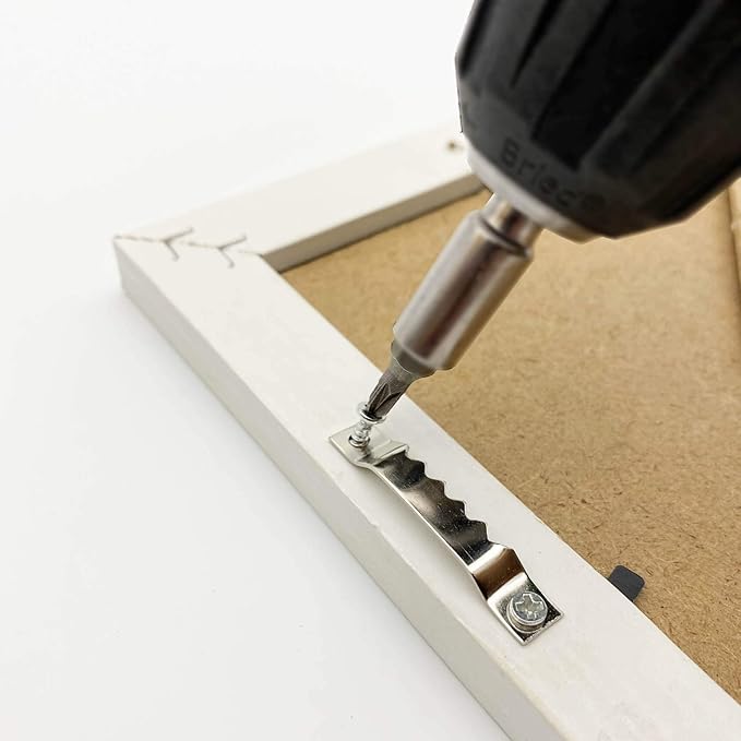 50 Pack Small Sawtooth Picture Hangers Steel Picture Hangers Picture Frames Hangers with Screws Picture Hang Solutions, for Hanging Clock Paintings Artwork Picture Frame Hook Photos (Silver)